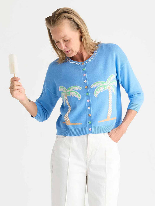 Island Cardigan - BLUE BELL