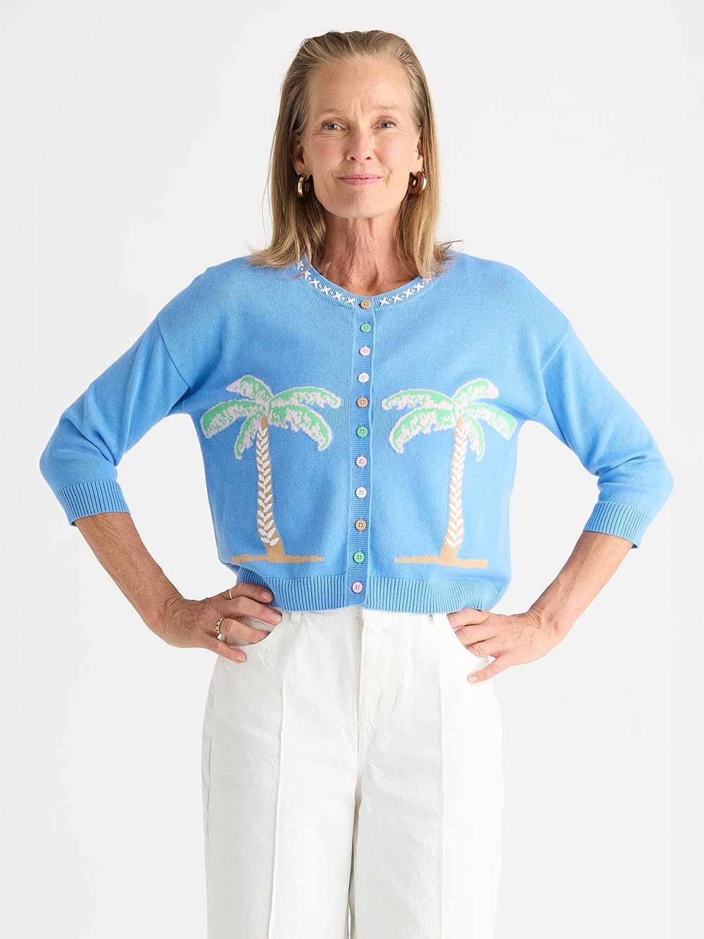 Island Cardigan - BLUE BELL