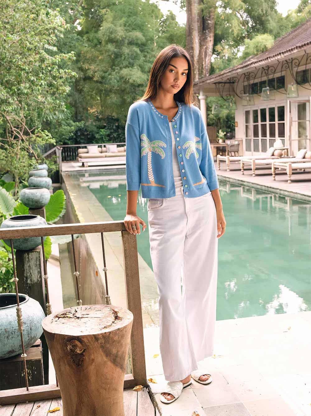 Island Cardigan - BLUE BELL
