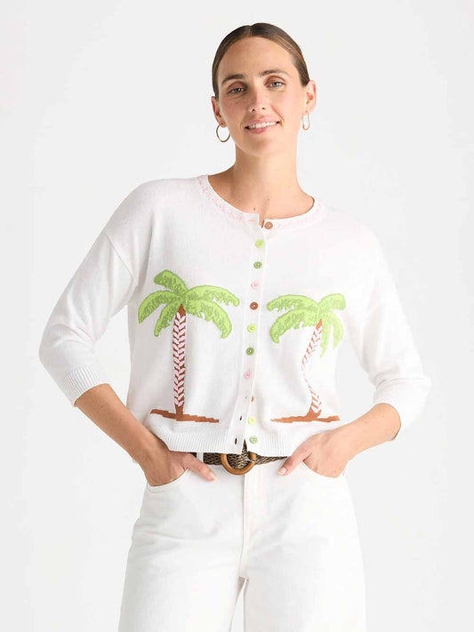 Island Cardigan - WHITE
