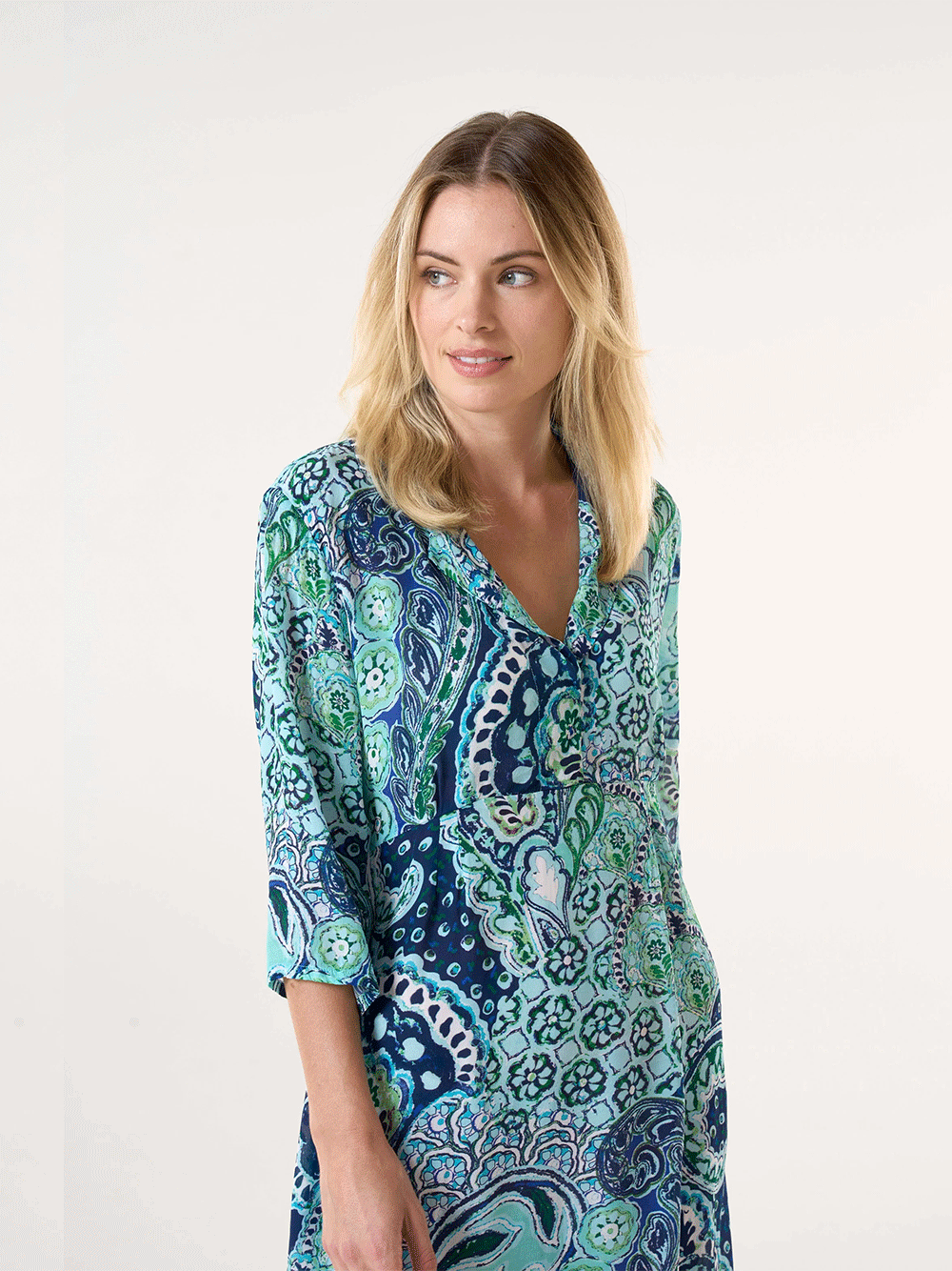 Jazz Viscose Dress - BRAZIL BLUE