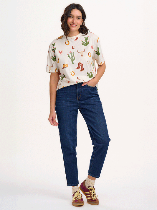 Kinsley Relaxed Tee - CREAM DESERT COWGIRL