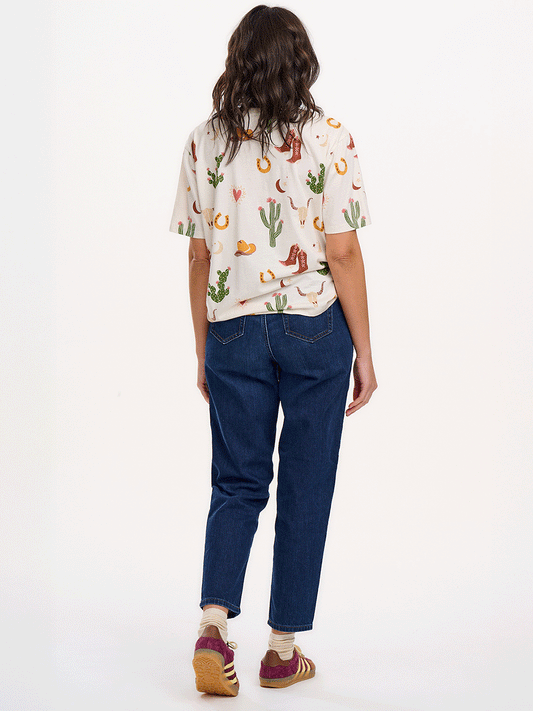Kinsley Relaxed Tee - CREAM DESERT COWGIRL