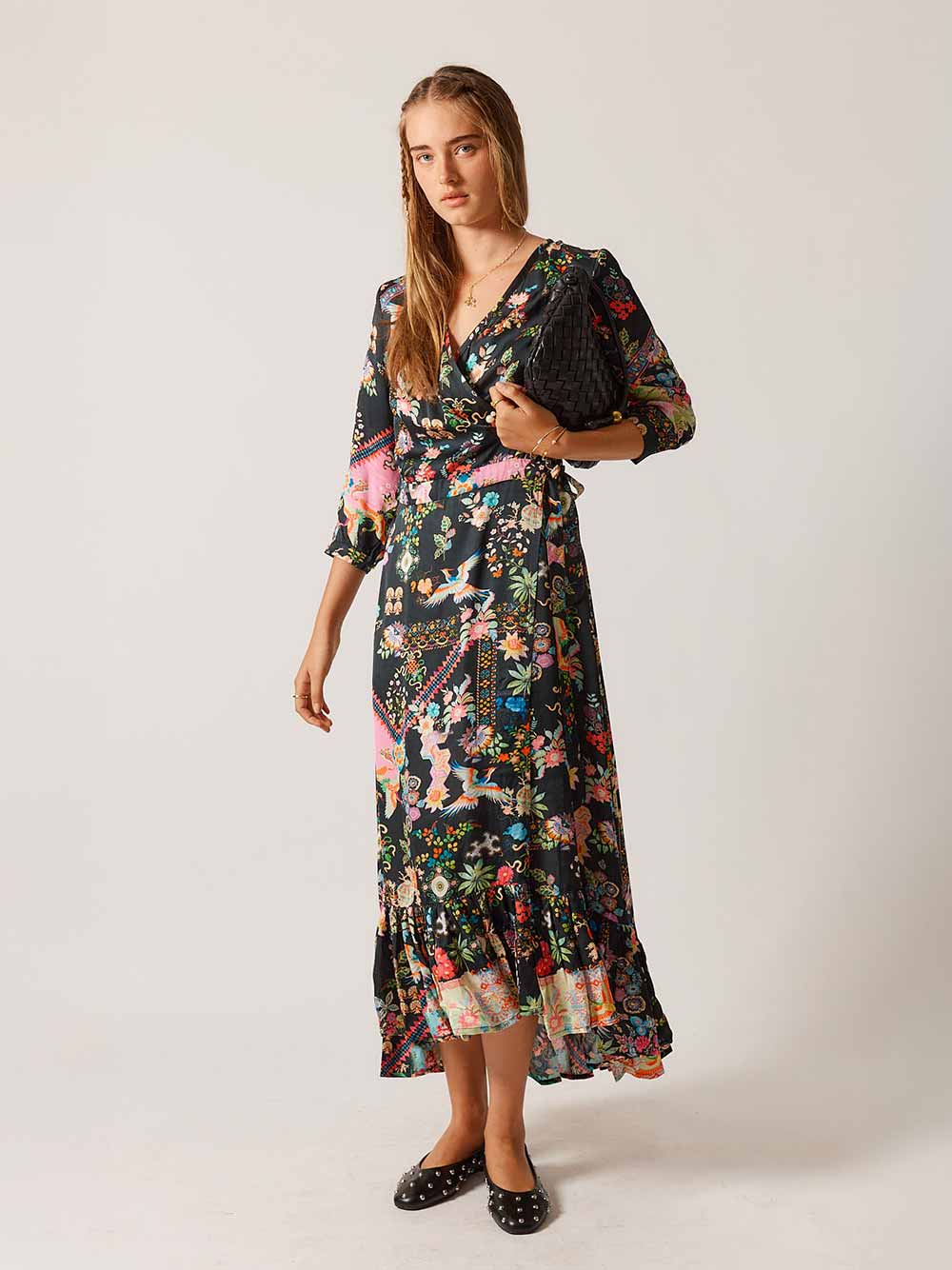 Lala Wrap Dress - STEEL