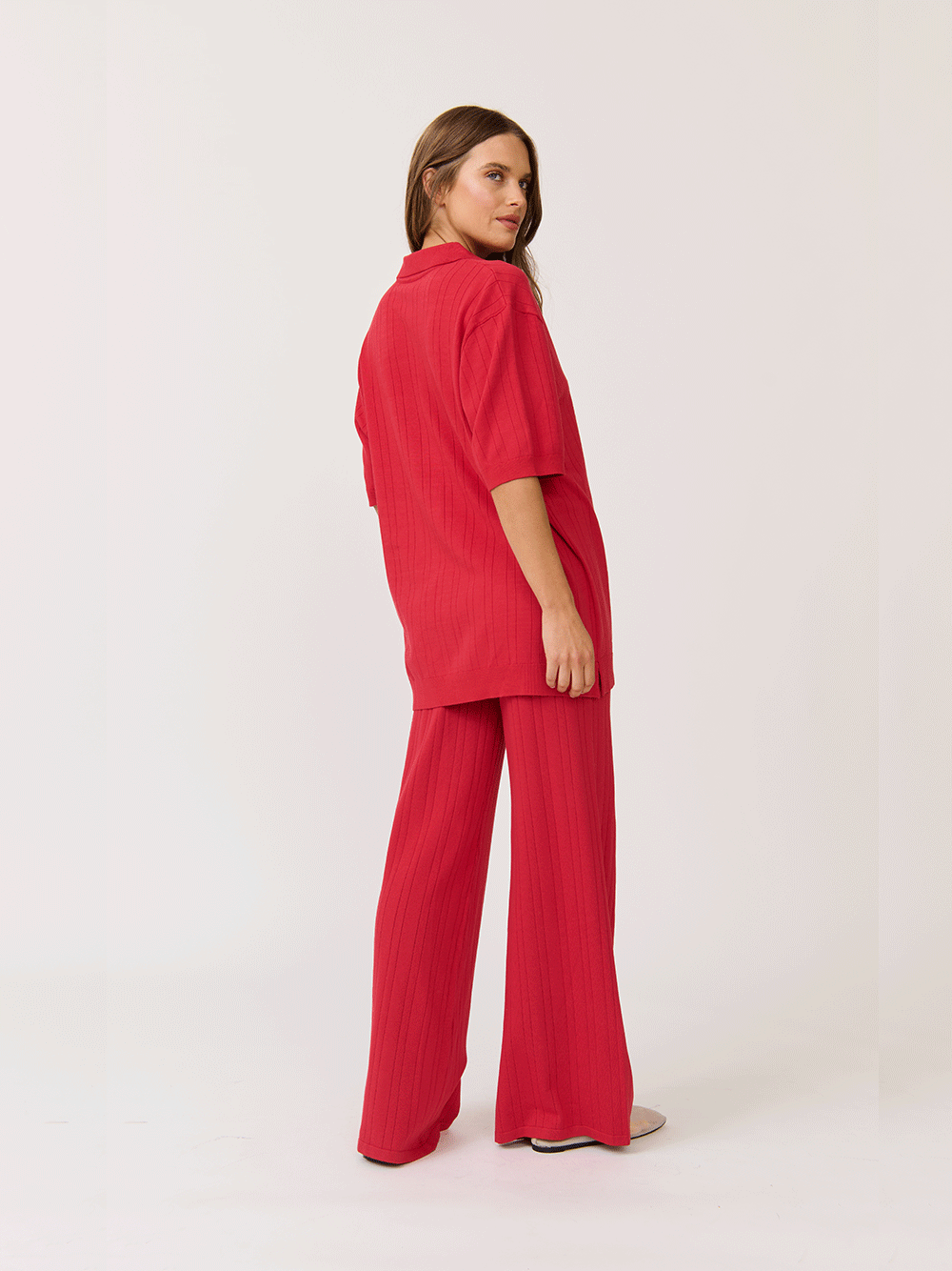 Lara Knit Top - CHERRY