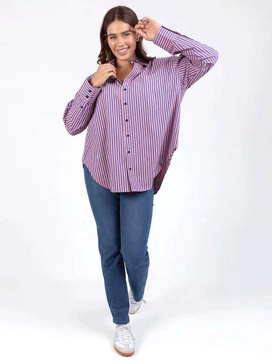 Lila Stripe Shirt