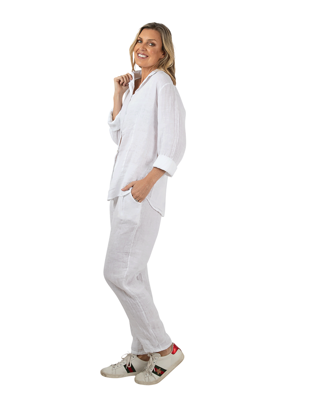 Linen Shirt - WHITE