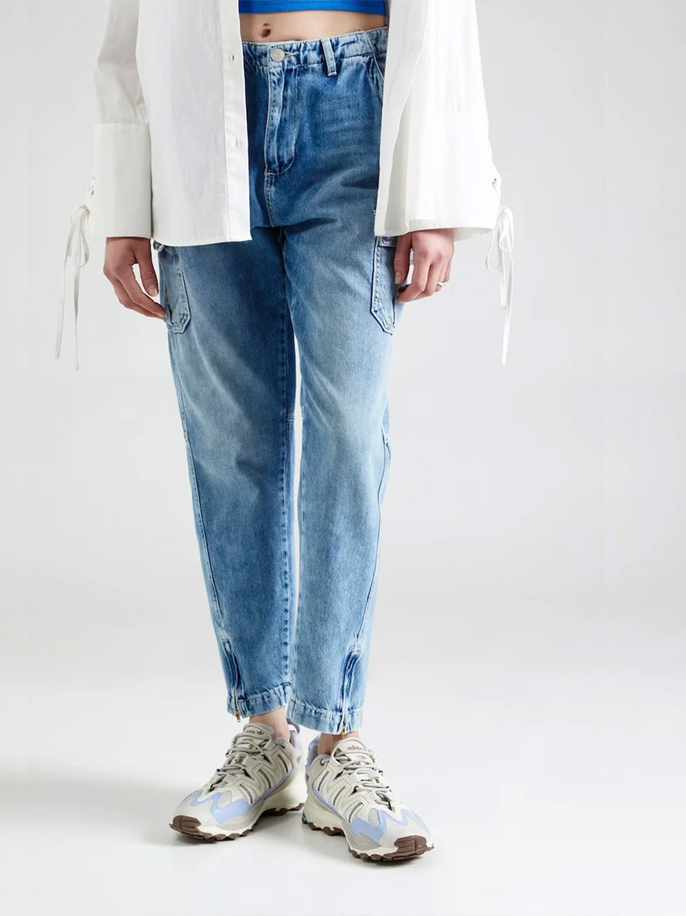 Liora Windy Blue Cargo Jeans