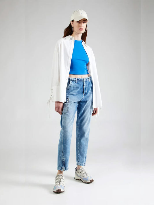 Liora Windy Blue Cargo Jeans