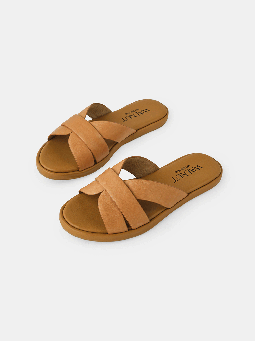 Lola Leather Slide - TAN