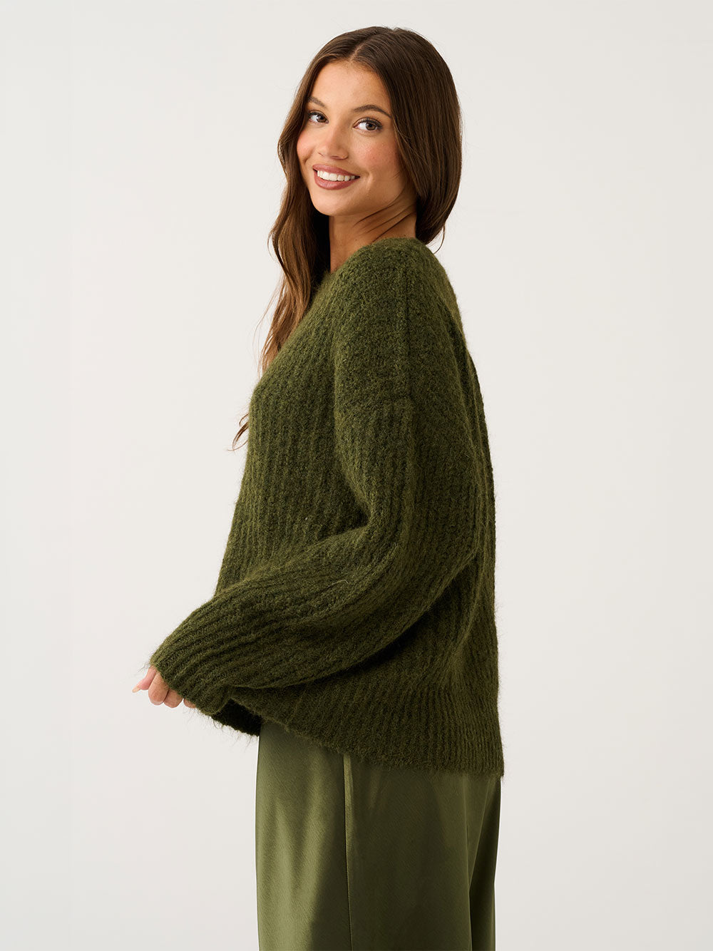 Lorenza Knit Sweater - KHAKI