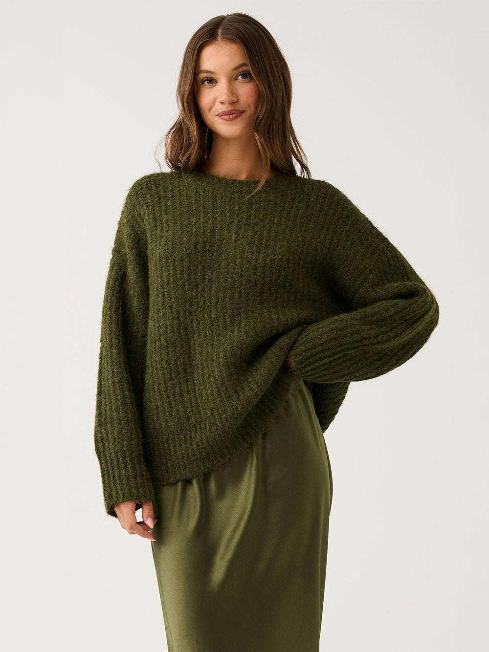 Lorenza Knit Sweater - KHAKI