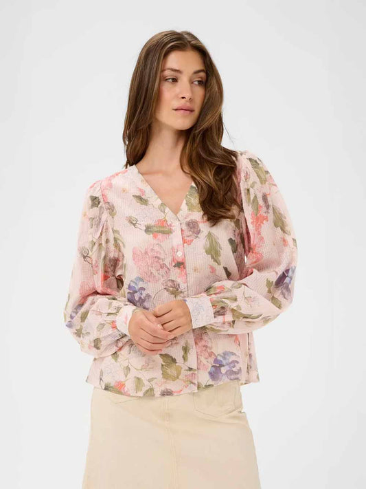 Lucia Blouse - SEPIA ROSE FLOWER