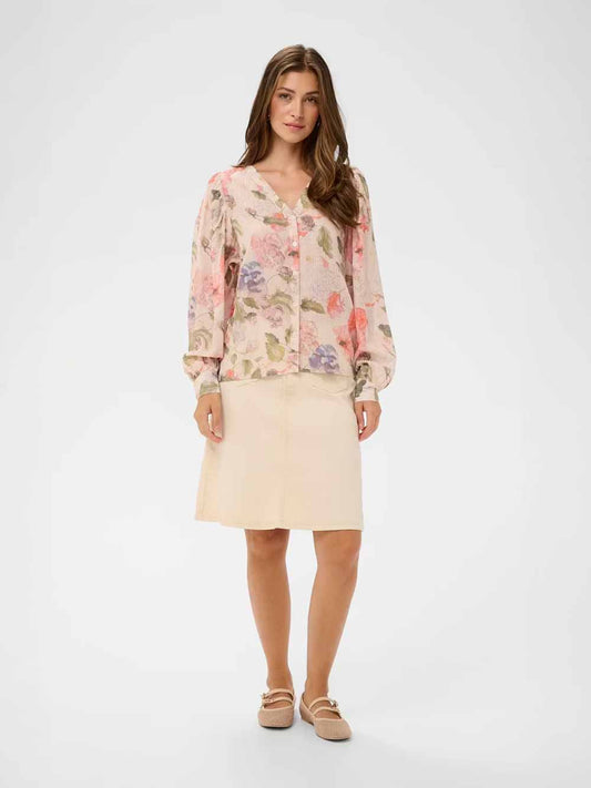 Lucia Blouse - SEPIA ROSE FLOWER