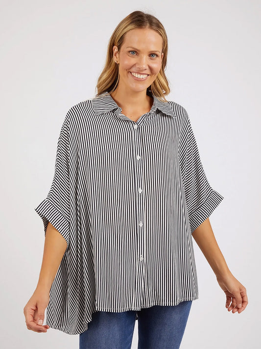 Luna Stripe Shirt - NAVY STRIPE