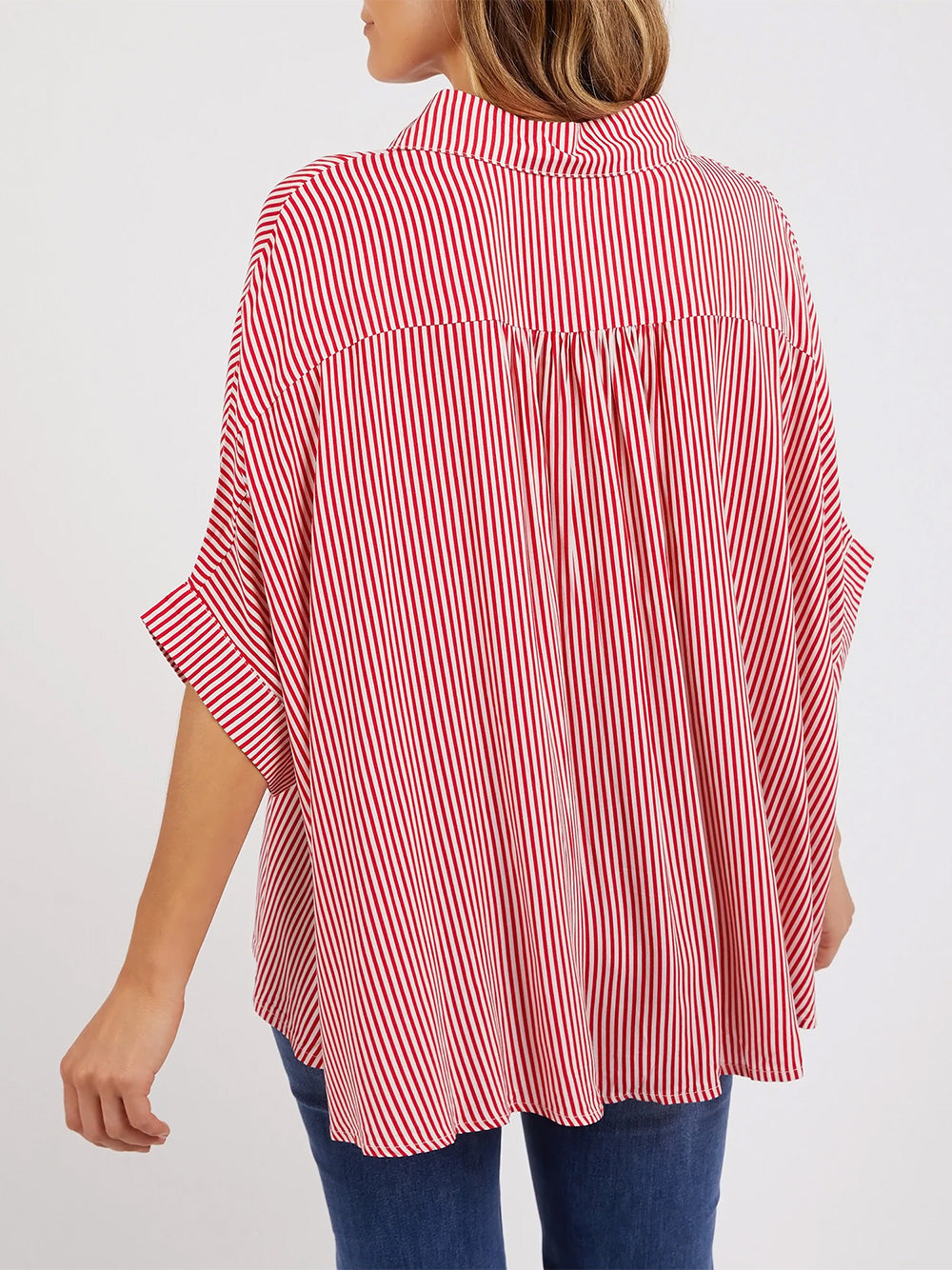Luna Stripe Shirt - TANGELLO STRIPE