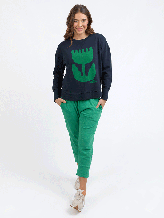 Madeleine Stamer Crew Neck Sweater - NAVY