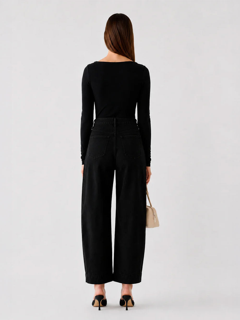 Mayfair Barrel Jeans - BLACK