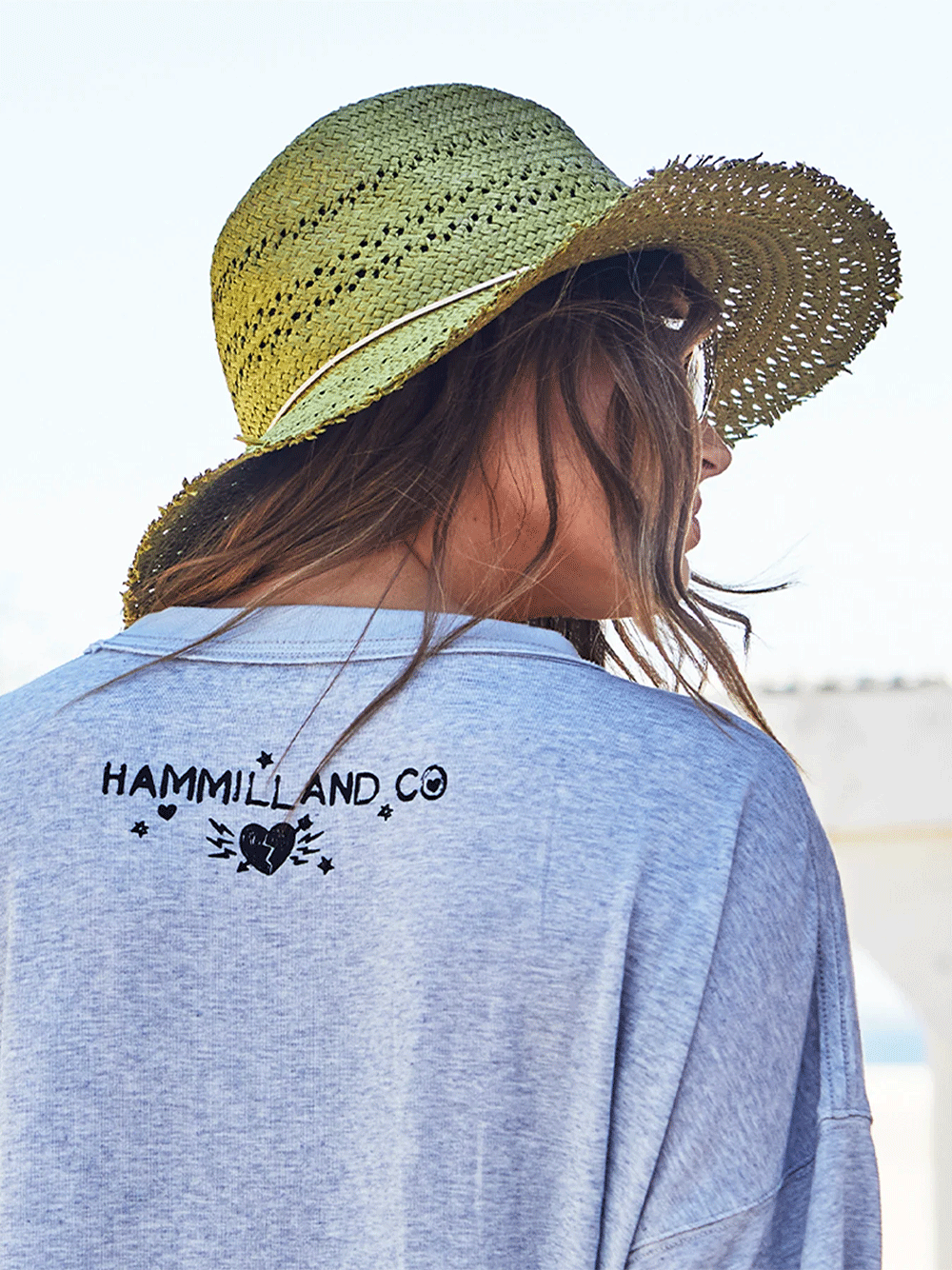 Mexican Fiesta Oversized Tee - LIGHT GREY MARLE