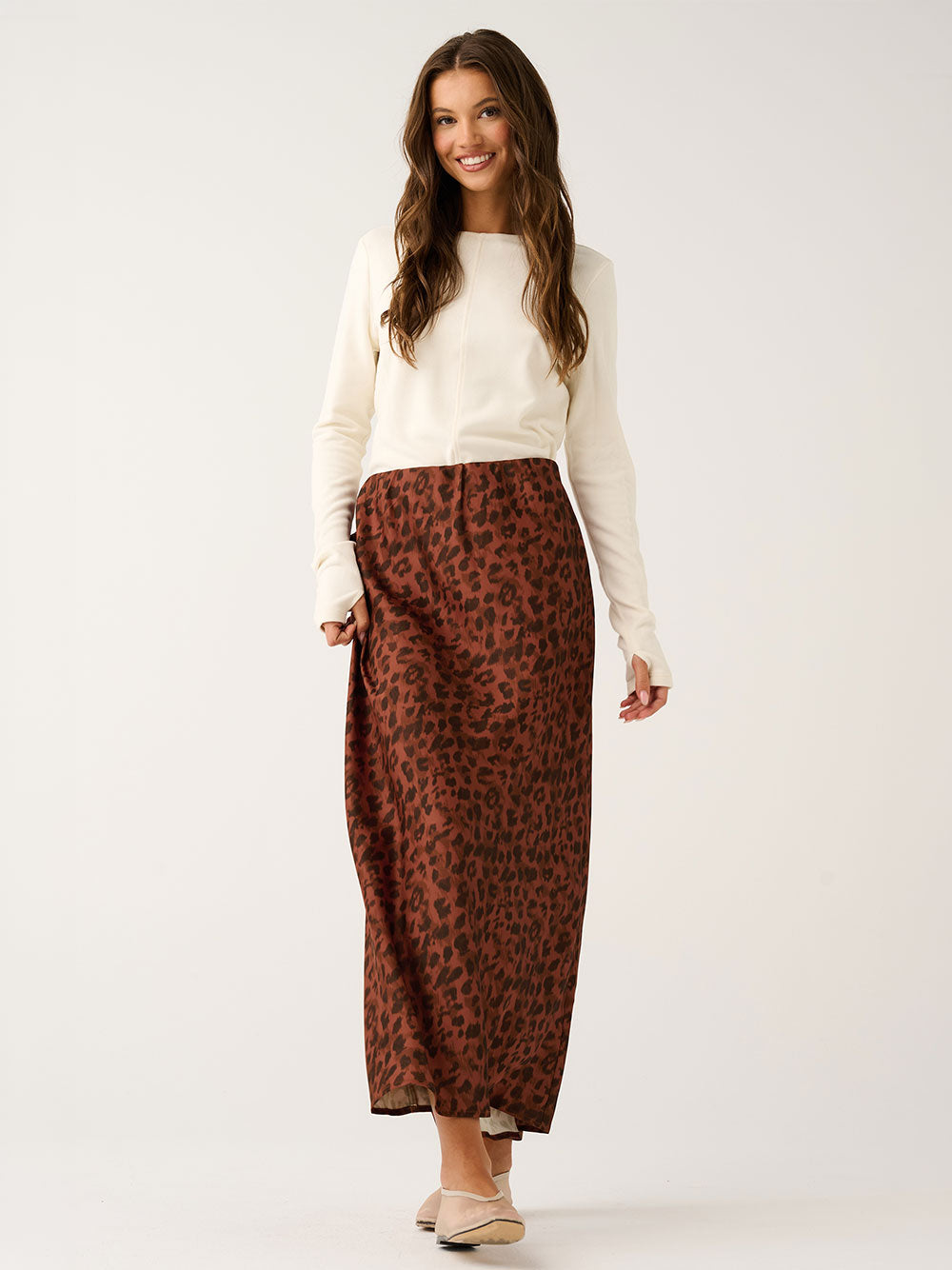 Millie Slip Skirt - FUDGE LEOPARD