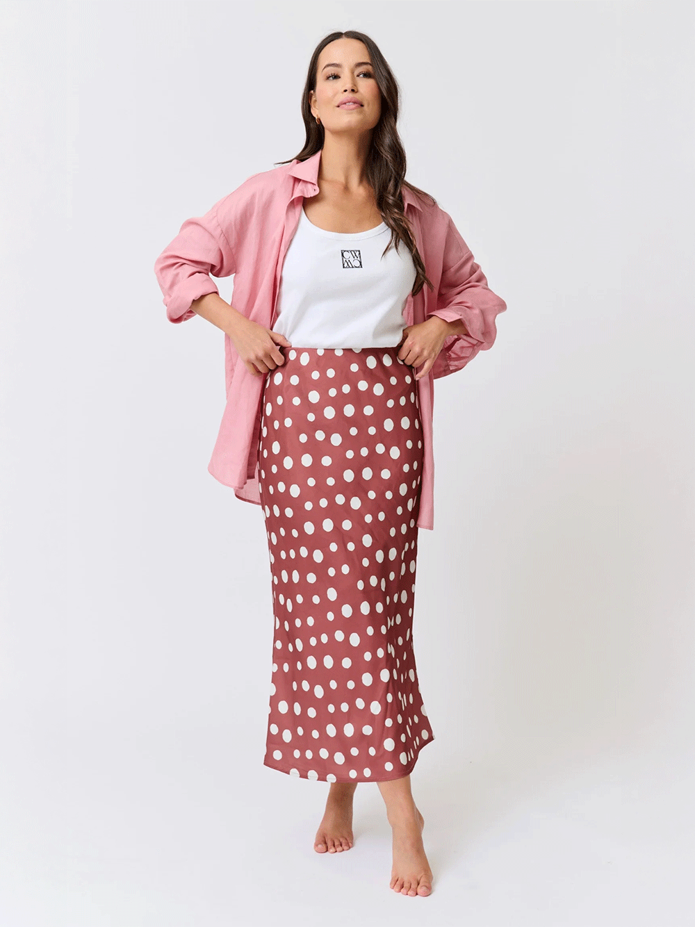 Millie Slip Skirt - RUST SPOT