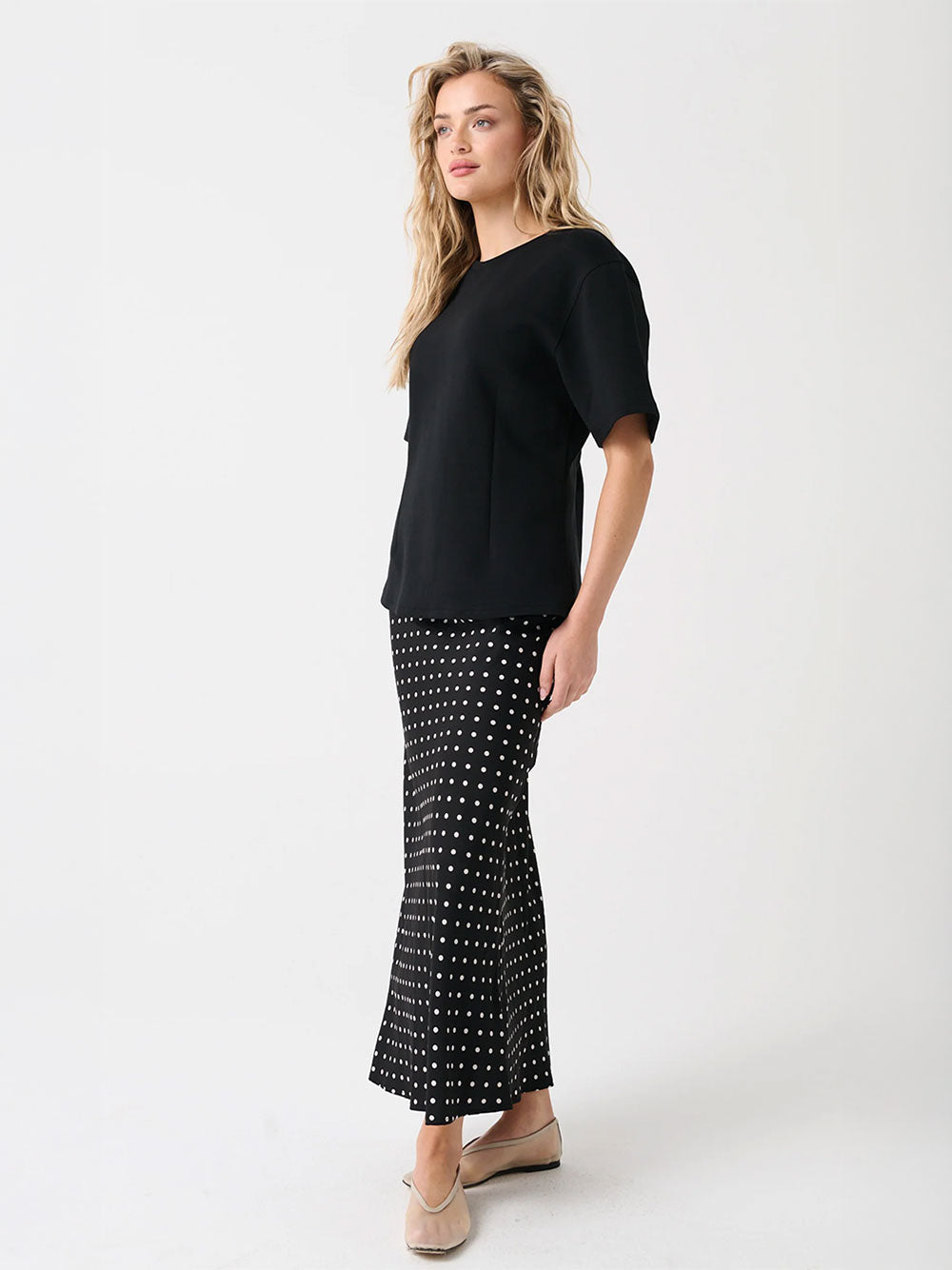 Millie Slip Skirt - BLACK SPOT