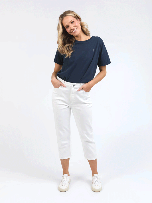 Mollie Capri Pant - WHITE