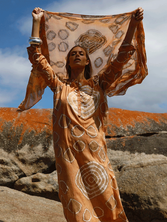 Bazaar Kaftan Dress - MORROCAN FOIL PRINT