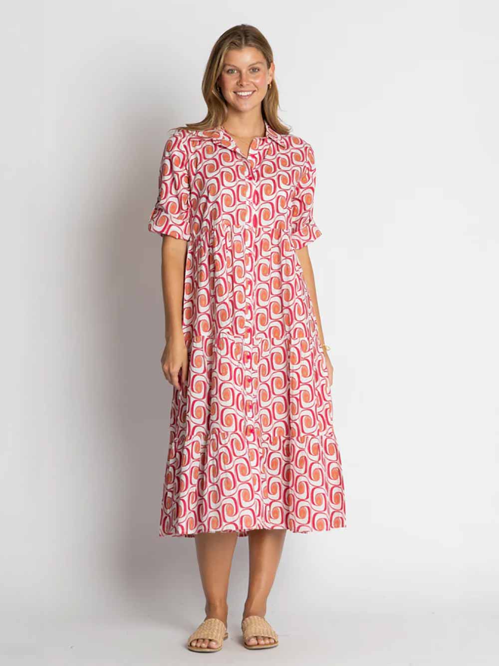 Nashville Button Midi Dress
