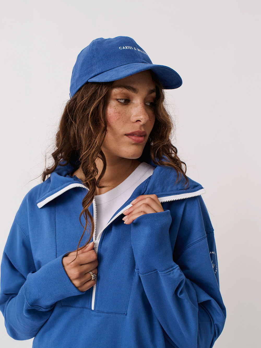 Nova Half Zip Sweater - AZURE BLUE