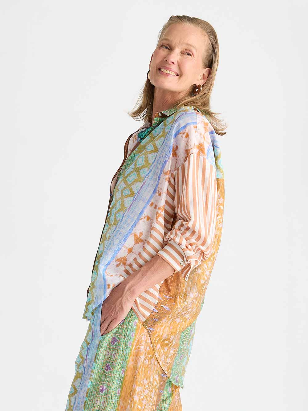 Pattern Clash Shirt - SUNSET