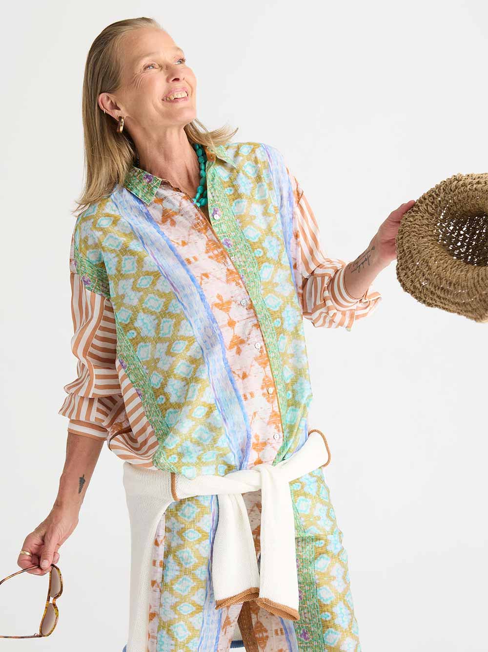 Pattern Clash Shirt - SUNSET