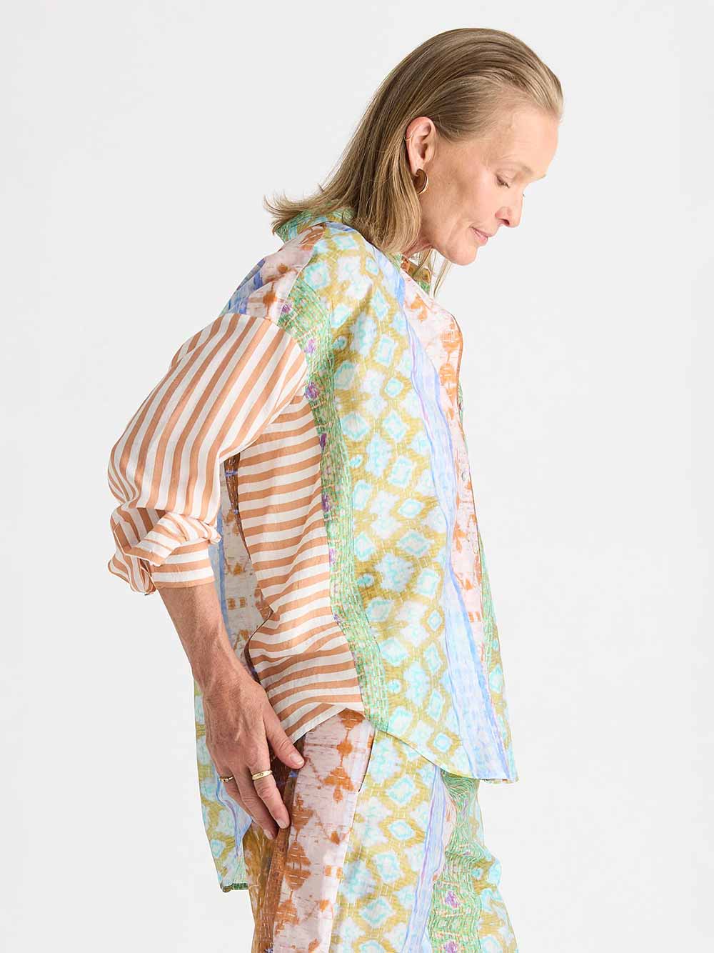 Pattern Clash Shirt - SUNSET