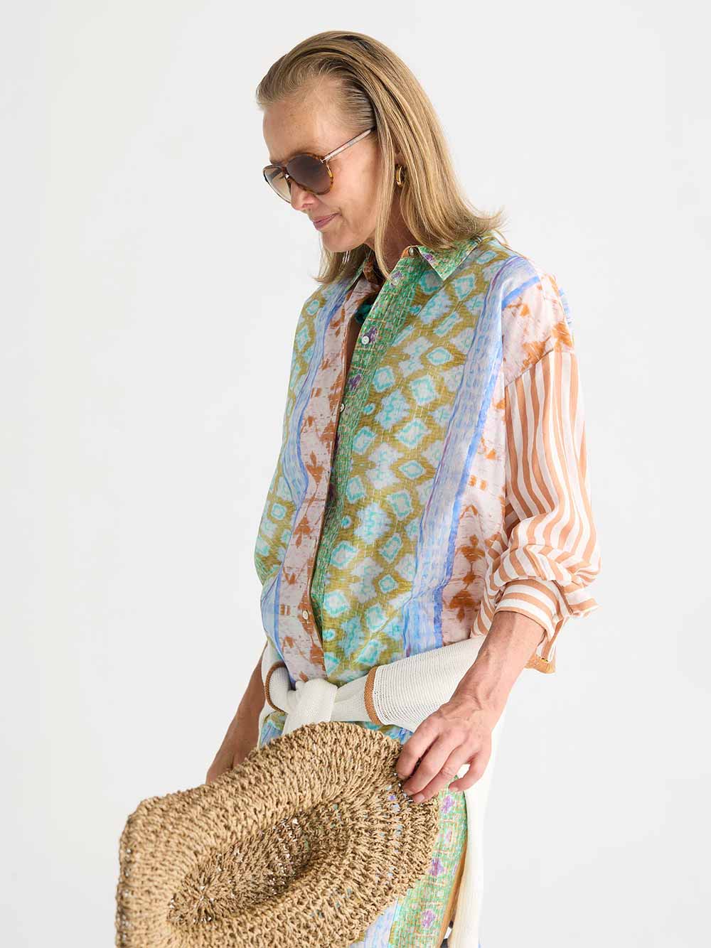 Pattern Clash Shirt - SUNSET
