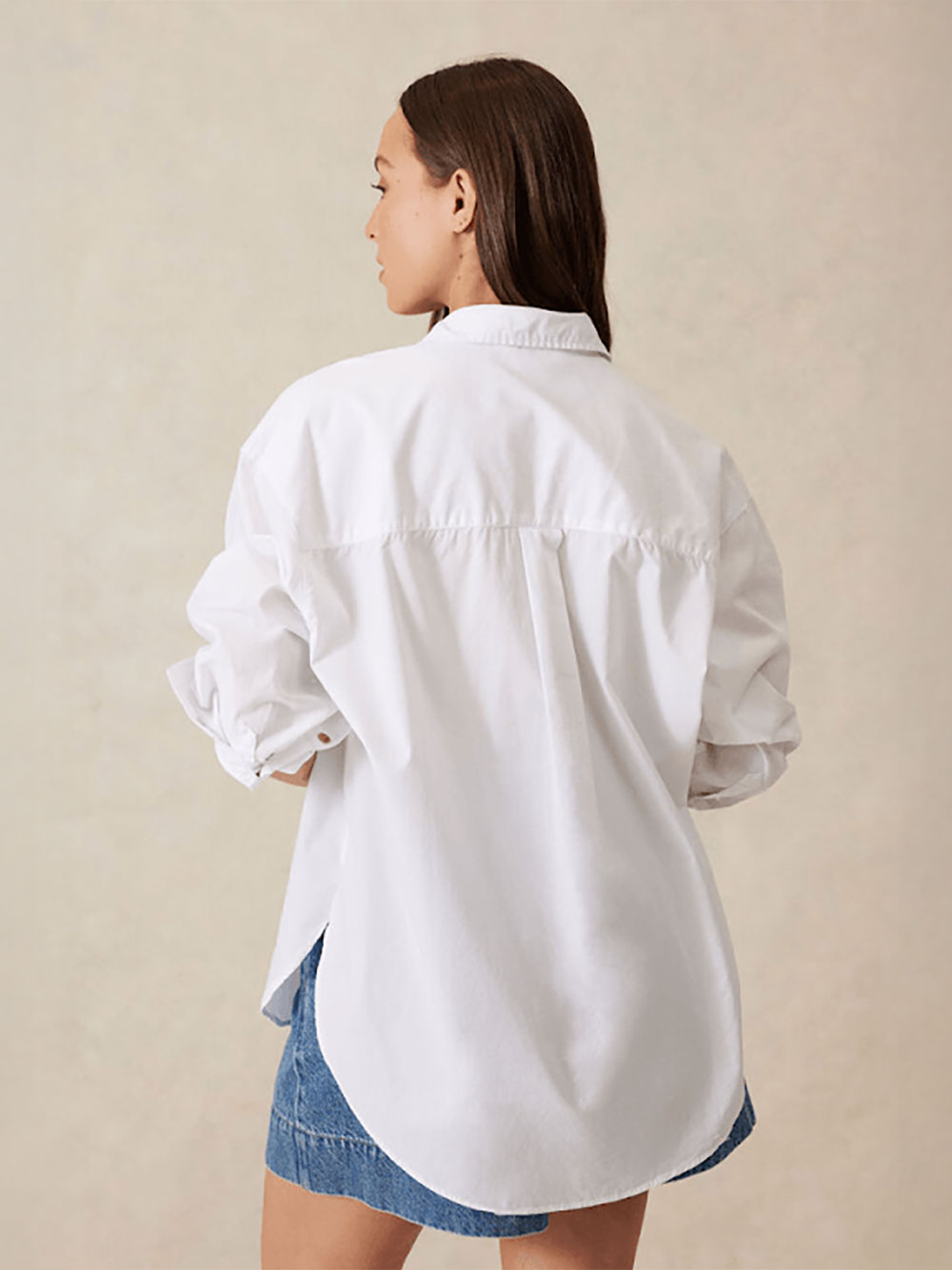 Peta Oversized Shirt - WHITE ORGANIC COTTON