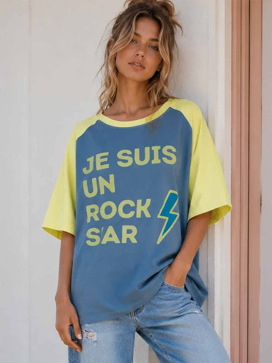 Rockstar T-Shirt - LEMON DENIM