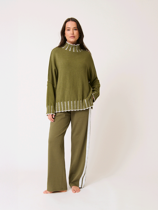 Romy Knit Sweater - KHAKI