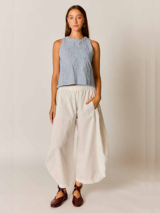 Cornelli Stripe Top - BLUE