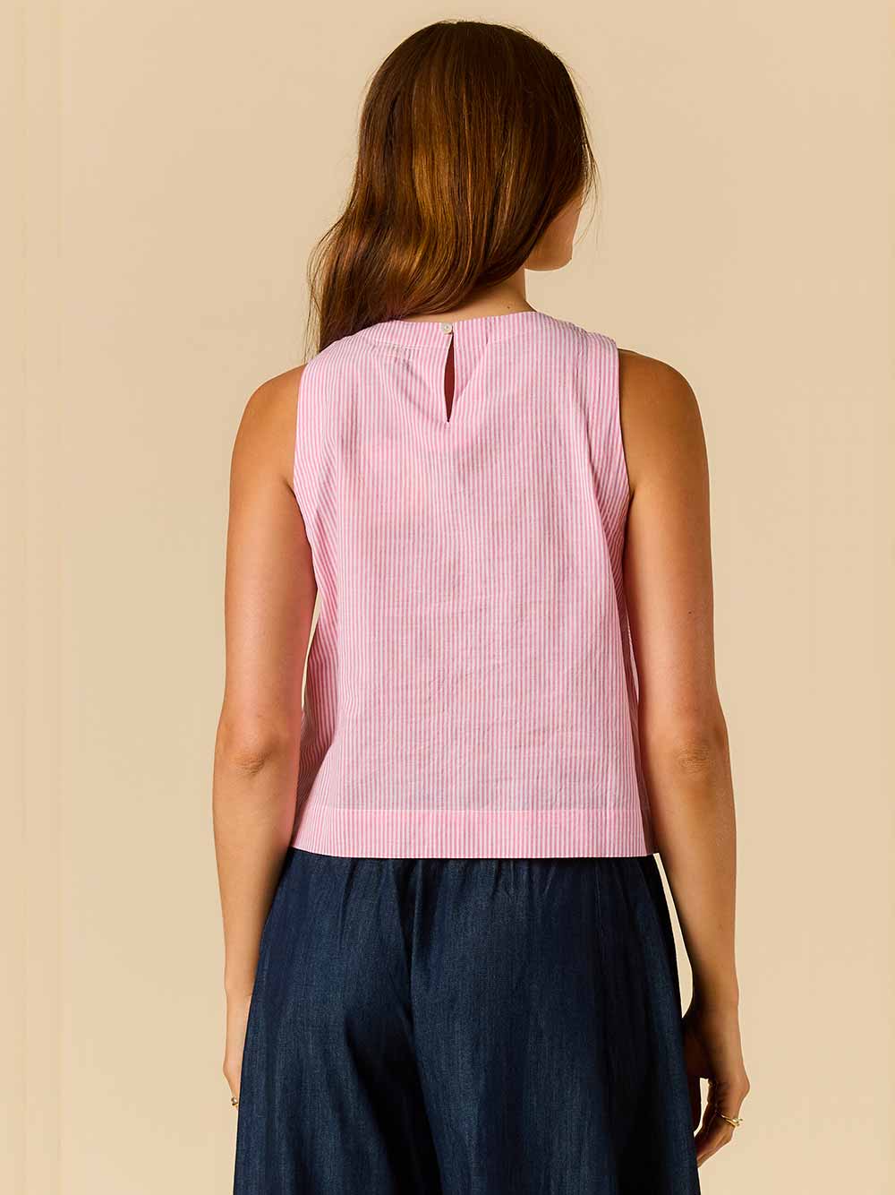 Cornelli Stripe Top - PINK