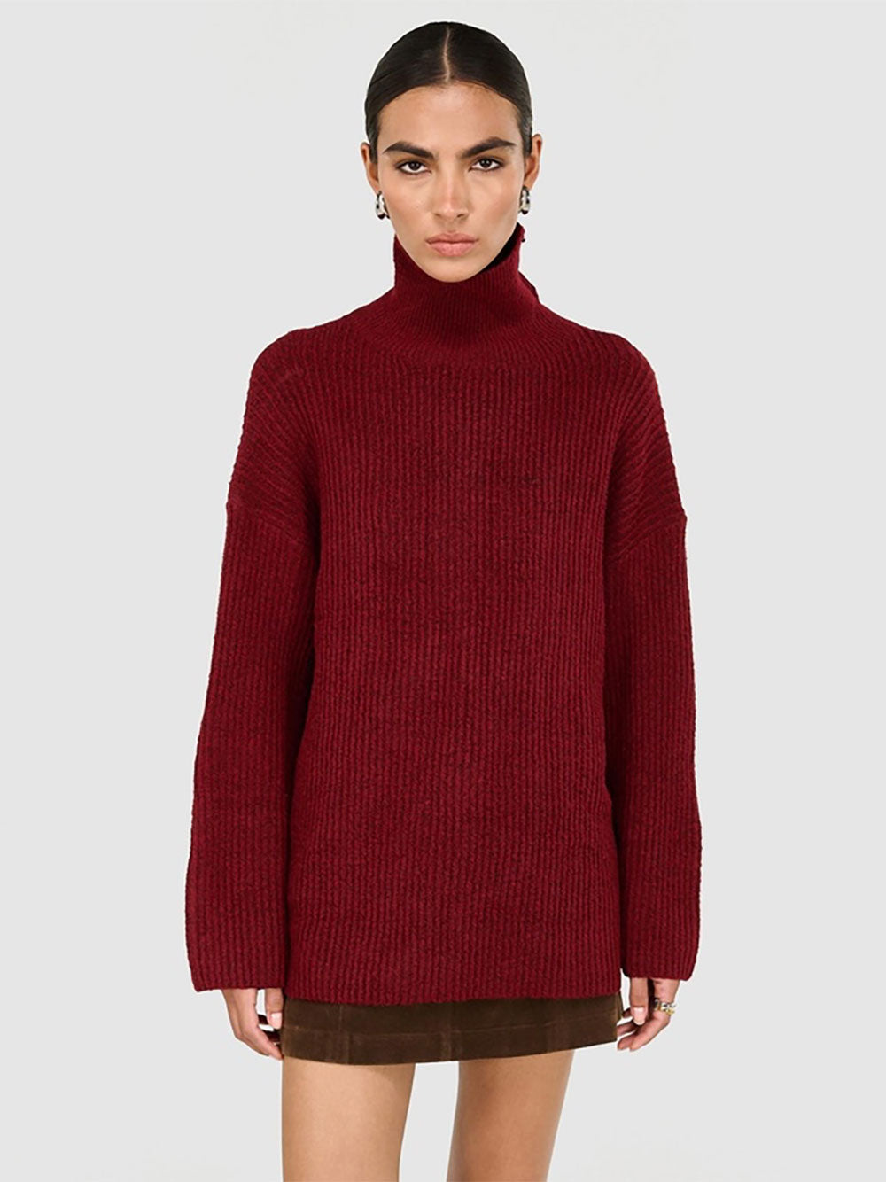 Sabine Roll Neck - WINE