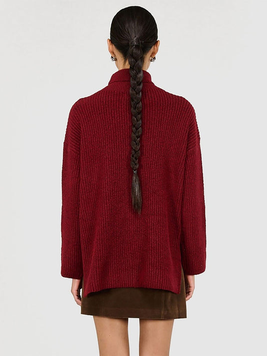 Sabine Roll Neck - WINE