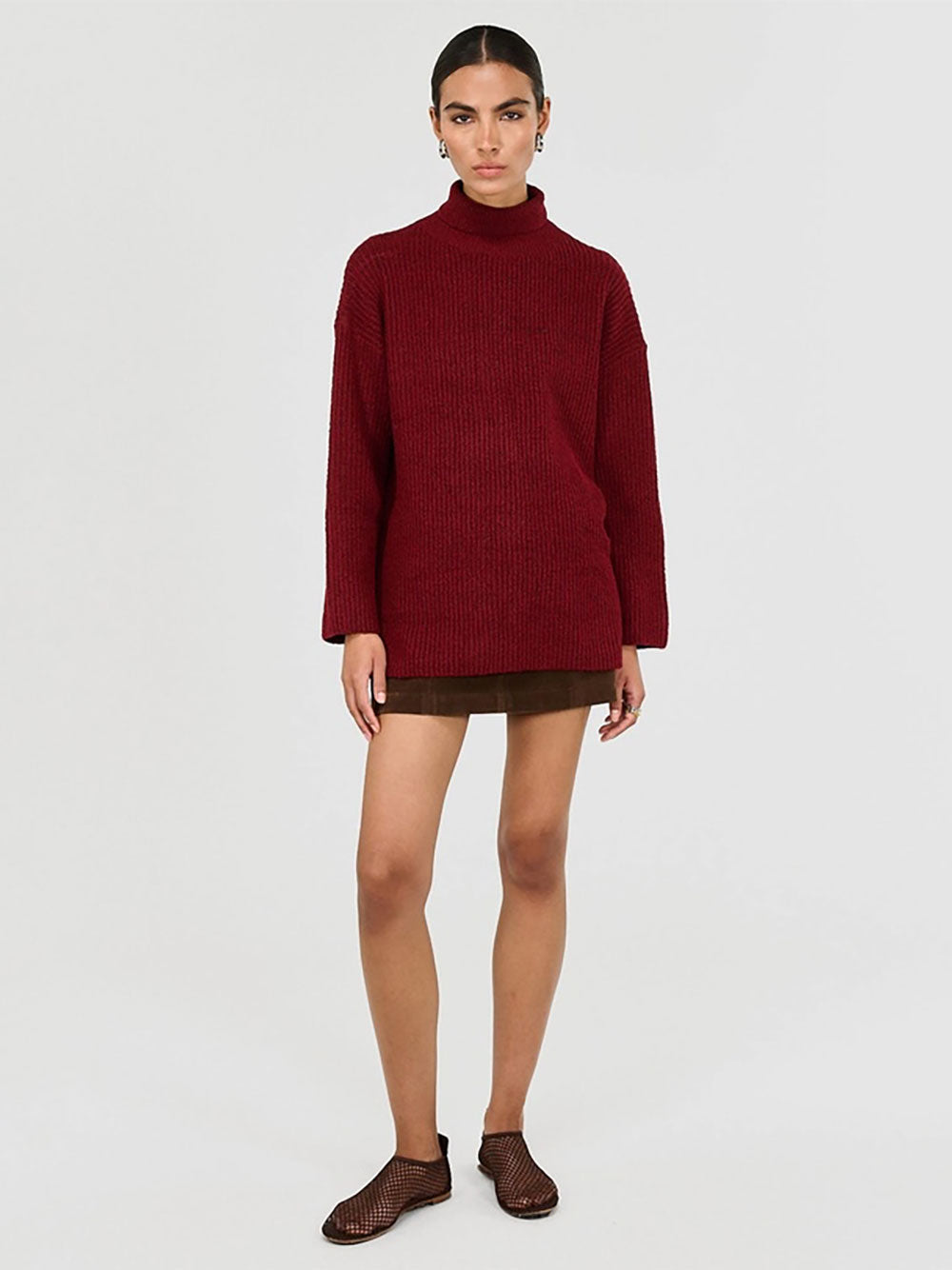 Sabine Roll Neck - WINE