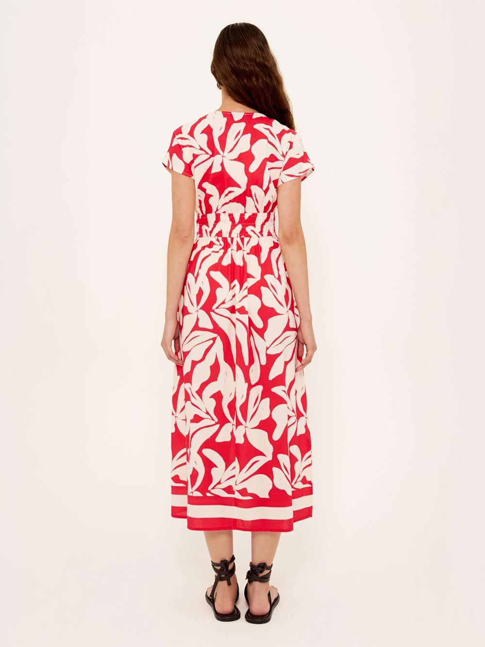 Serata Shirred Midi Dress