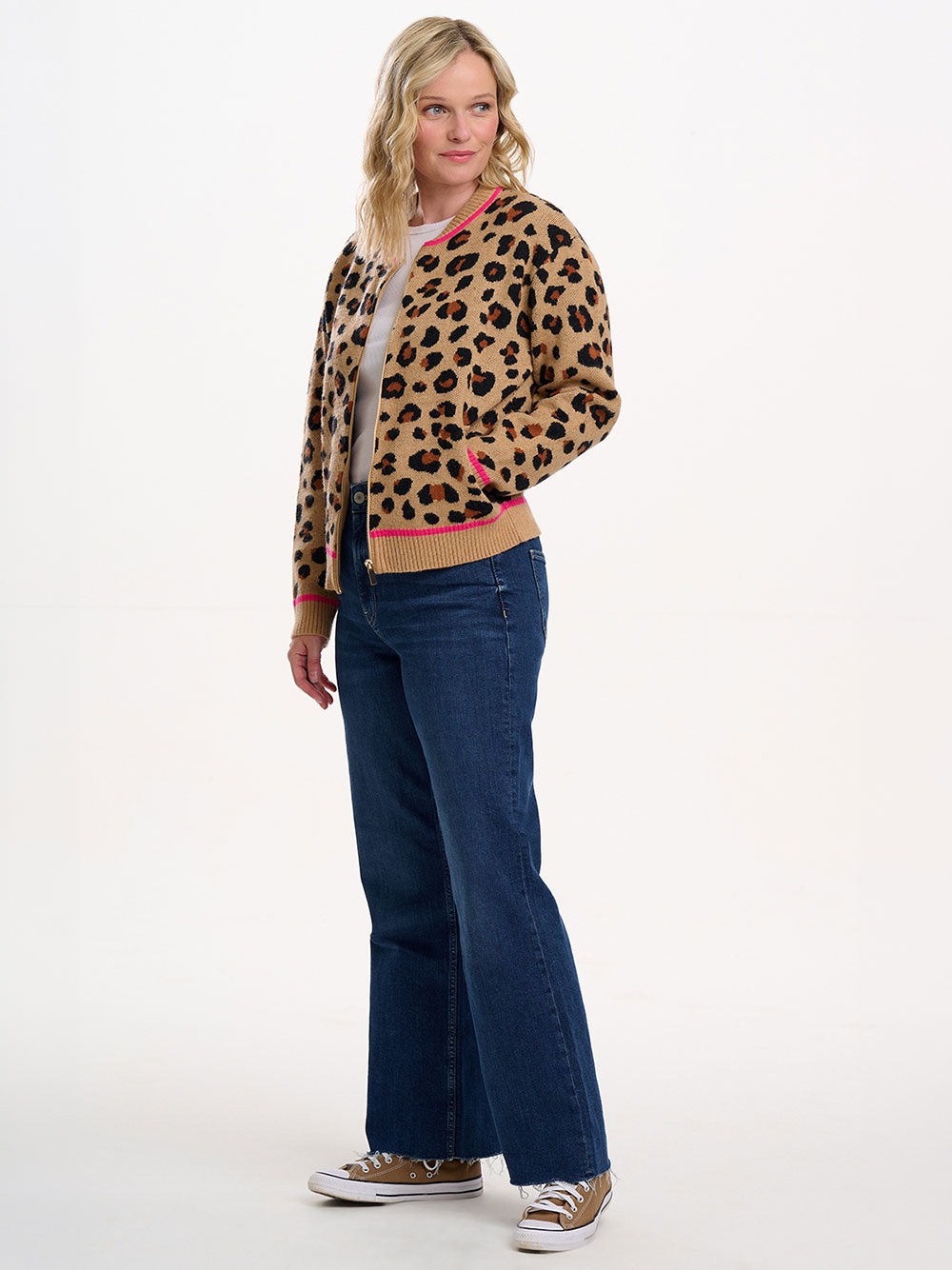 Solana Knitted Bomber - LEOPARD