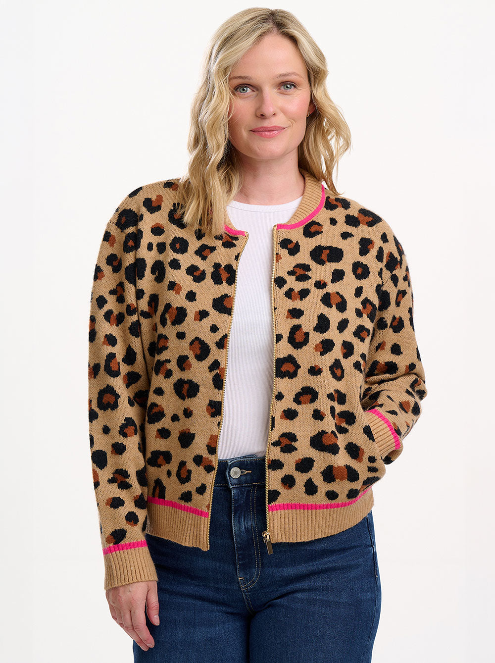 Solana Knitted Bomber - LEOPARD