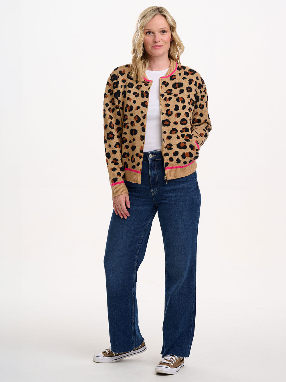 Solana Knitted Bomber - LEOPARD