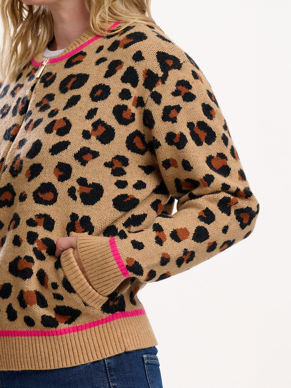 Solana Knitted Bomber - LEOPARD