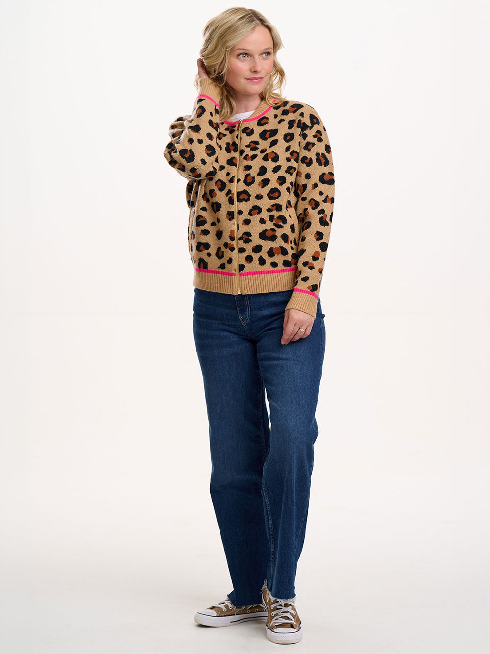 Solana Knitted Bomber - LEOPARD