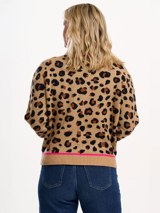Solana Knitted Bomber - LEOPARD