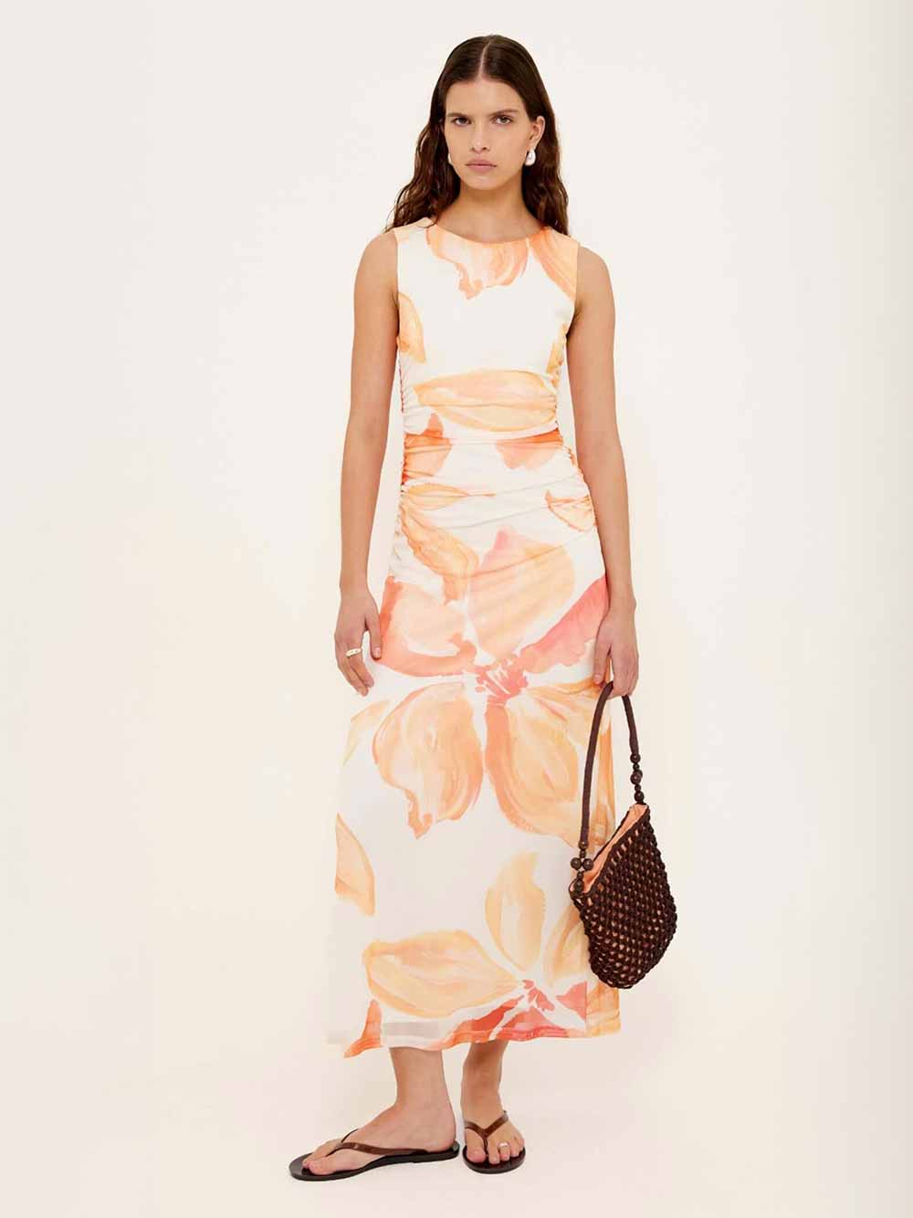 Solana Mesh Midi Dress